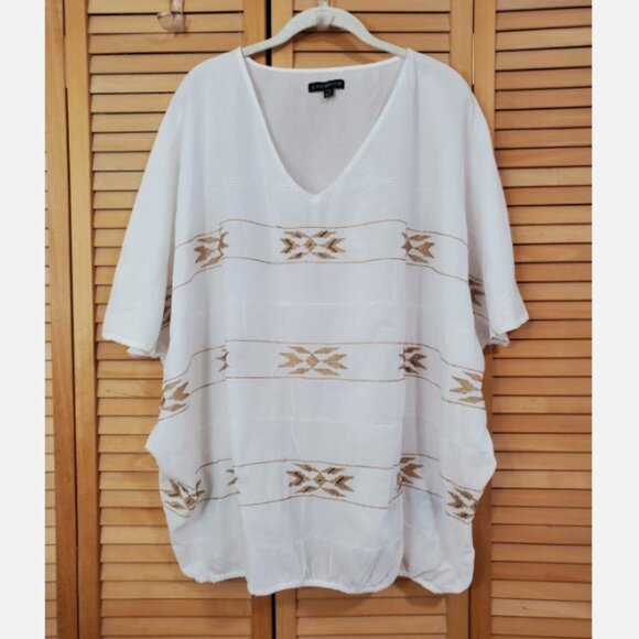 Lane Bryant Embroidered Wedge Drama Top 18/20 - Picture 9 of 12